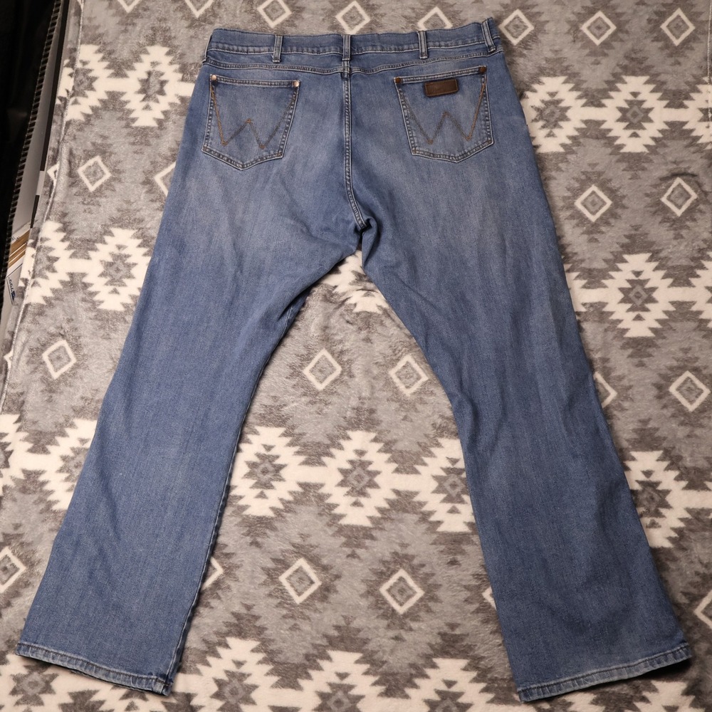Wrangler Retro Slim Boot Jeans Blue Denim 77MWZAL Mens 42x34